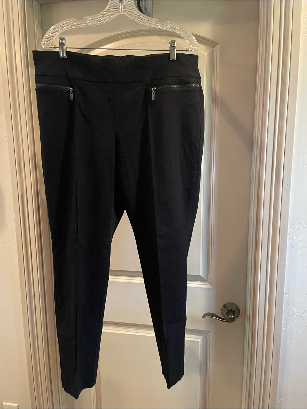 Style & Co. Black Slim Ankle Zip-Pocket Pants